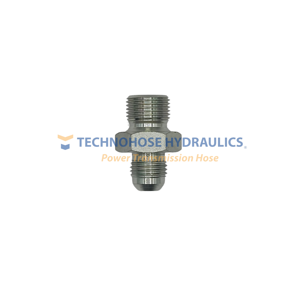 ADAPTADOR HIDRAULICO 3/8" BSPP MACHO A 3/8" JIC MACHO