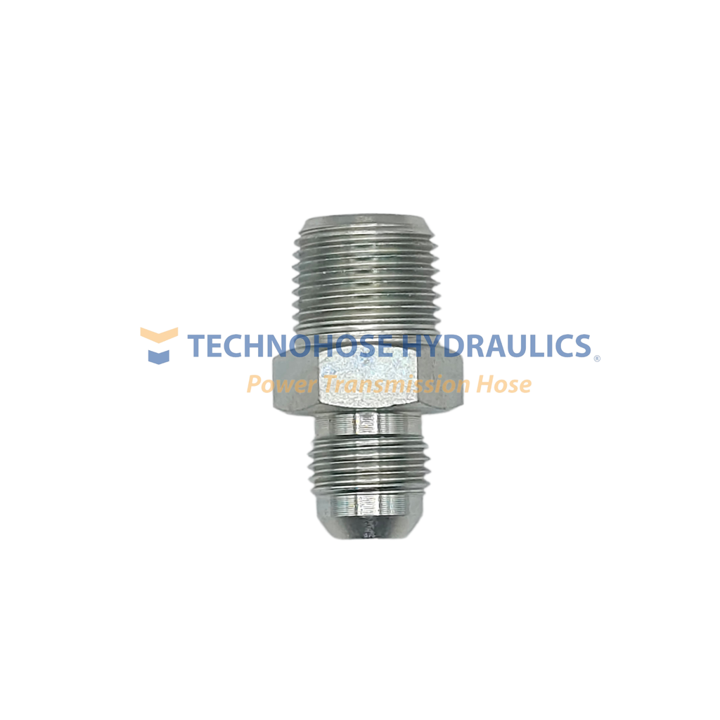 ADAPTADOR HIDRAULICO 3/8" MACHO JIC A 3/8" MACHO NPT