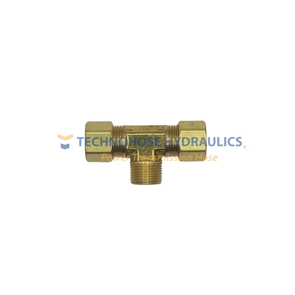 Tee Macho al Centro de Compresión 1/4" OD x 1/8" NPT