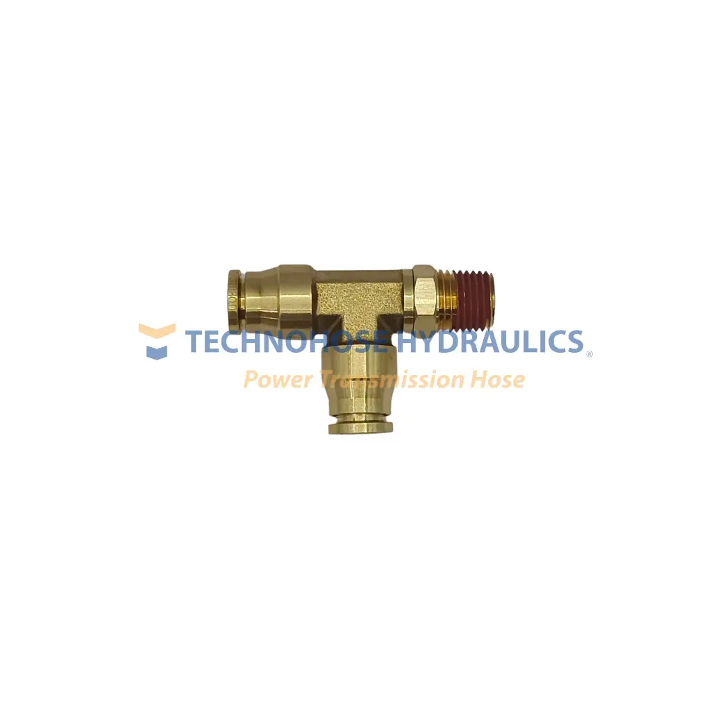 Tee Rápida PUSH IN DOT Macho Lateral Giratorio 1/4" OD x 1/4" NPT