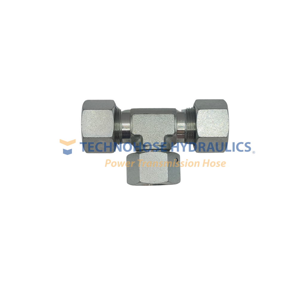 ADAPTADOR METRICO TEE 16 MM SERIE PESADA TUBO -  16 MM SERIE LIGERA HEMBRA- 16 MM SERIE PESADATUBO