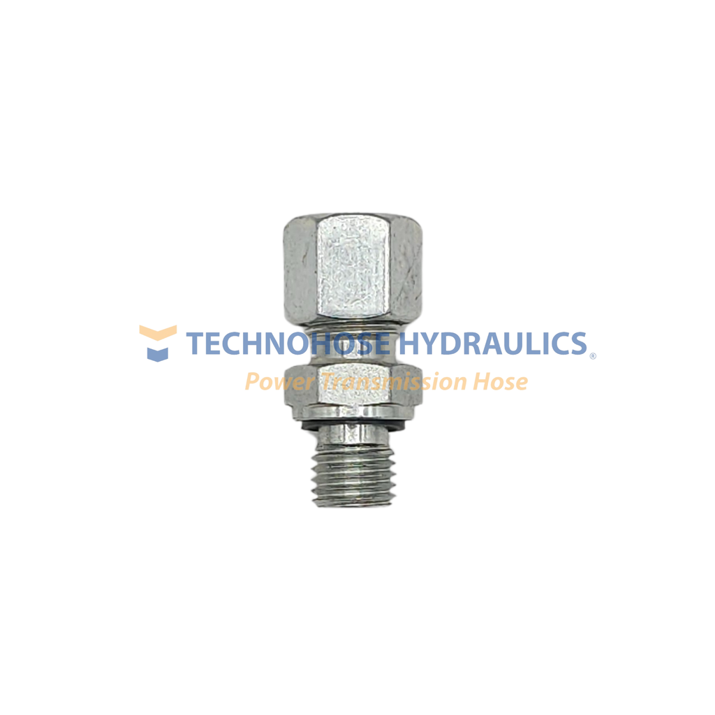ADAPTADOR METRICO RECTO 8 MM SERIE LIGERA TUBO A 12 MM 