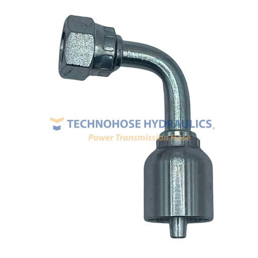 [4G-4FFORX90]  CONEXIÓN HIDRAULICA CRIMPABLE 1/4" A 1/4" A 90° HEMBRA CARA PLANA