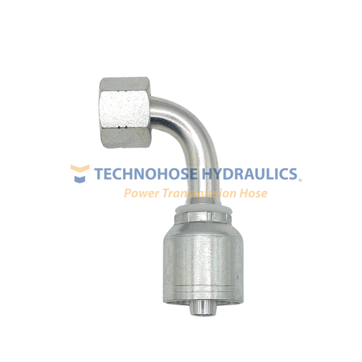 [6G-6FFORX90] CONEXIÓN HIDRAULICA CRIMPABLE 3/8" A 3/8" A 90° HEMBRA CARA PLANA
