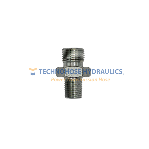 [6MBSPP-4MP] ADAPTADOR HIDRAULICO 3/8" BSPP MACHO A 1/4" NPT MACHO