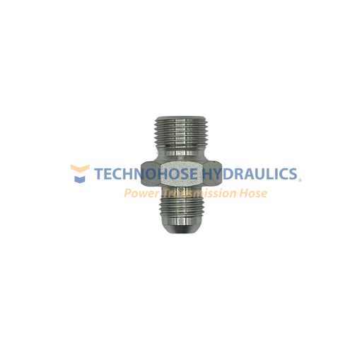 [6MBSPP-6MJ] ADAPTADOR HIDRAULICO 3/8" BSPP MACHO A 3/8" JIC MACHO