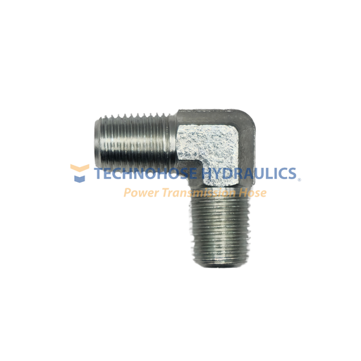 [4MP-4MP90] ADAPTADOR HIDRAULICO CODO A 90º  1/4" MACHO NPT A 1/4" MACHO NPT