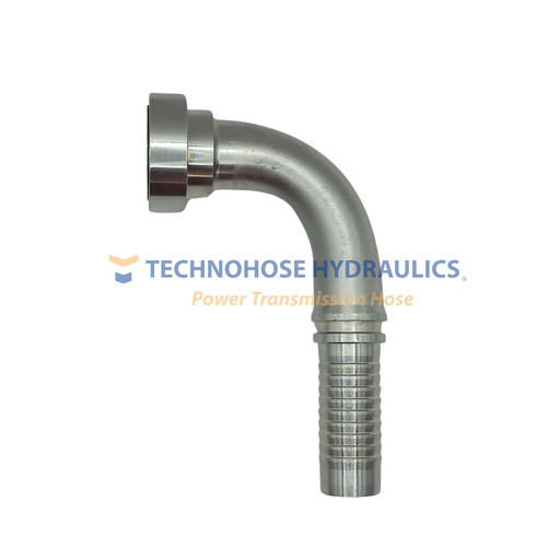 [16GS-16FLC90] CONEXIÓN HIDRAULICA CRIMPABLE 1" A 1" BRIDA CAT CODO A 90º  4 MALLAS 