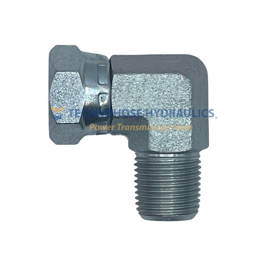 [6MP-6FPX90] ADAPTADOR HIDRAULICO CODO A 90° 3/8" MACHO NPT A 3/8" HEMBRA NPT GIRATORIA