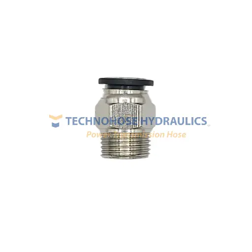 [UQP68-P-04-01] Conector Rápido Plástico Recto Macho 1/4" OD x 1/16" NPT