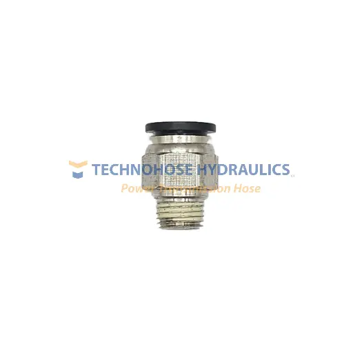 [MUQP68-P-12-06] Conector Rápido Plástico Recto Macho 12MM OD x 3/8" NPT