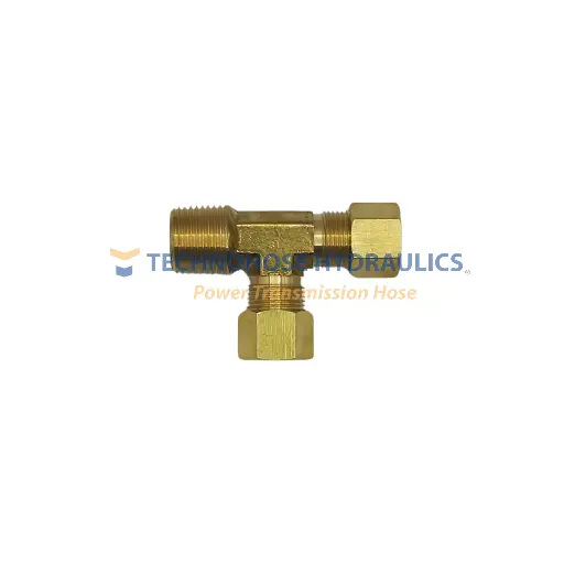 [U-71F-04-02] Tee Macho Lateral de Compresión 1/4" OD x 1/8" NPT