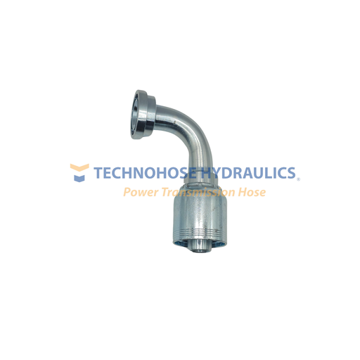 [16GS-16FL90] CONEXIÓN HIDRAULICA CRIMPABLE 1" A 1" BRIDA COD 61 CODO A 90º  4 MALLAS 