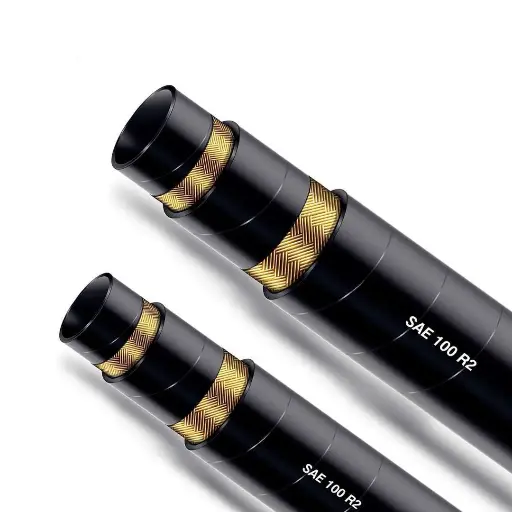 [6G2 CUBIERTA LISA] MANGUERA HIDRAULICA SAE100R2AT 3/8" 2 MALLAS CUBIERTA LISA